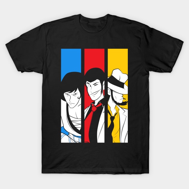 054b Lupin Trio T-Shirt by Yexart